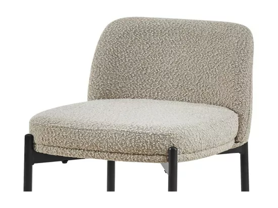 Chaise de comptoir ELISE – Couleur sable – Pieds en métal – Hauteur 85 cm – Style moderne