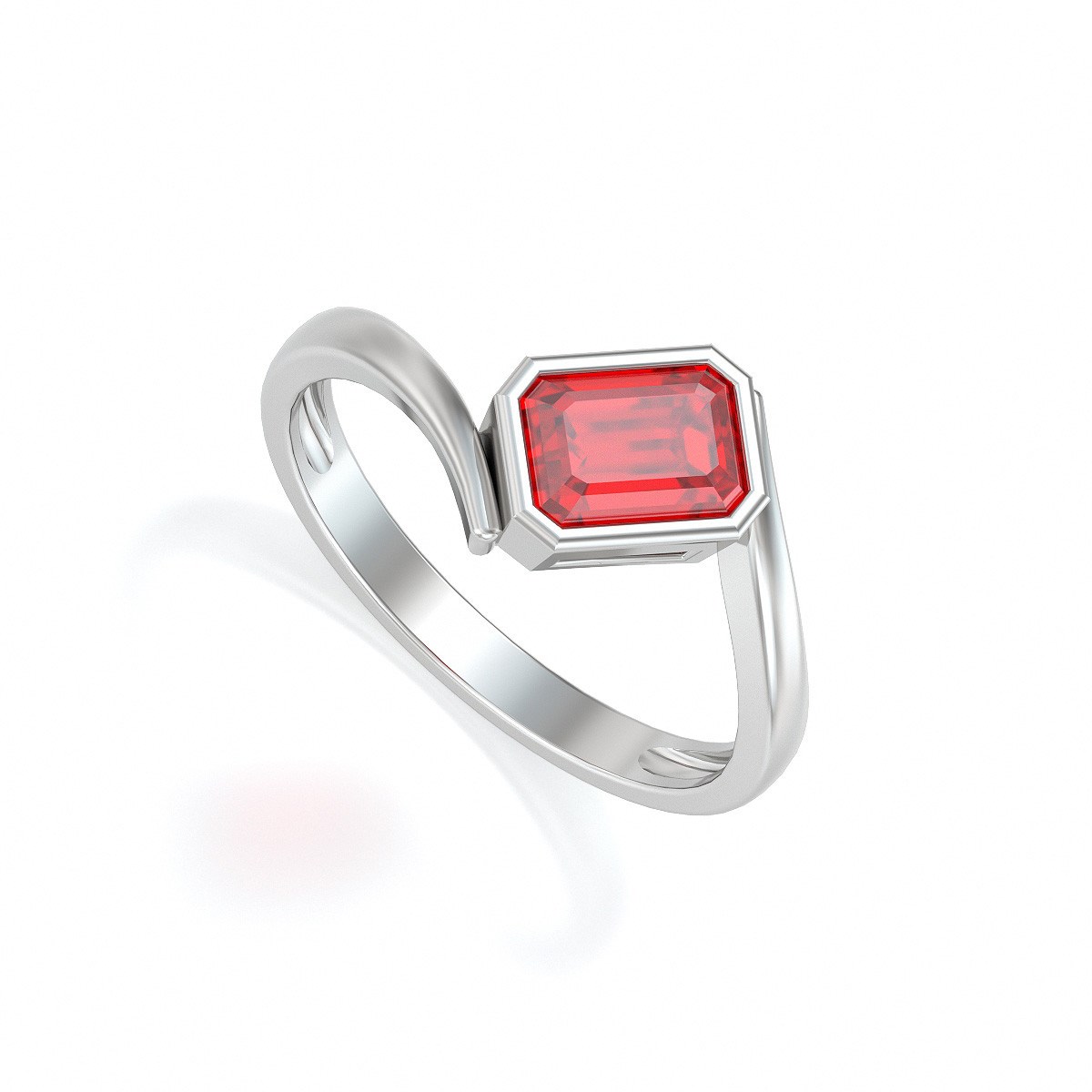 Bague Rubis sur Argent 925 2.26grs