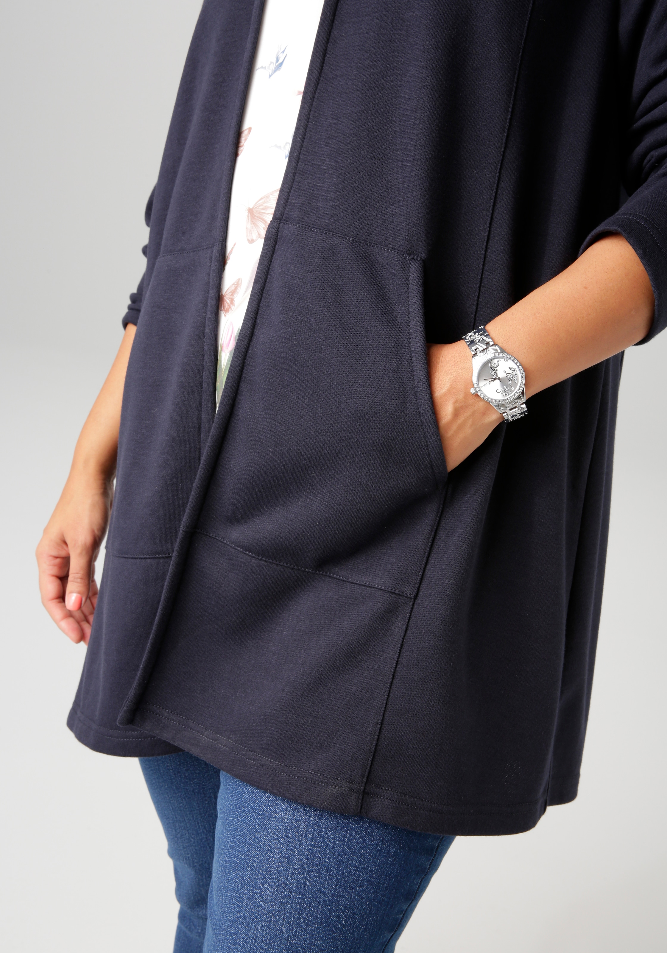 Aniston PLUS Sweatjacke , mit Kapuze