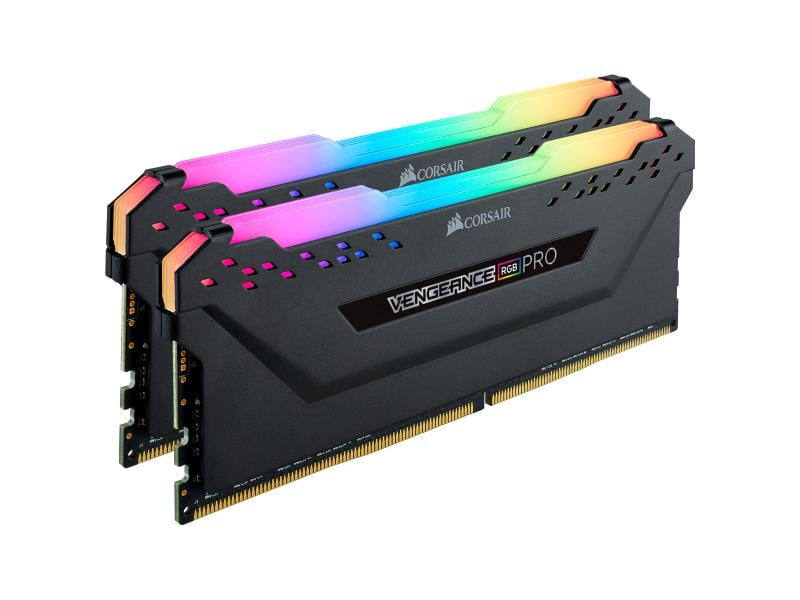 Corsair DDR4-RAM Vengeance RGB PRO Black iCUE 3600 MHz 2x 1 High-Performance Arbeitsspeicher mit Multi-Zone-RGB-Beleuchtung