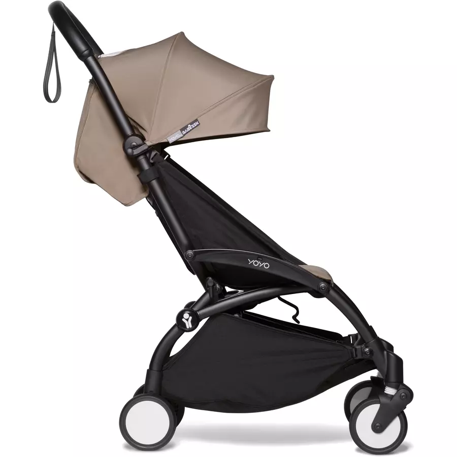 BABYZEN Kinderwagen YOYO2 6+ Black mit Textilset Taupe