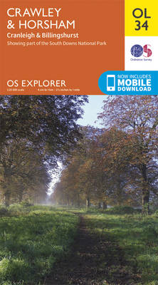 Crawley & Horsham, Cranleigh & Billingshurst - OS Explorer Map OL 34 (Sheet map, folded)