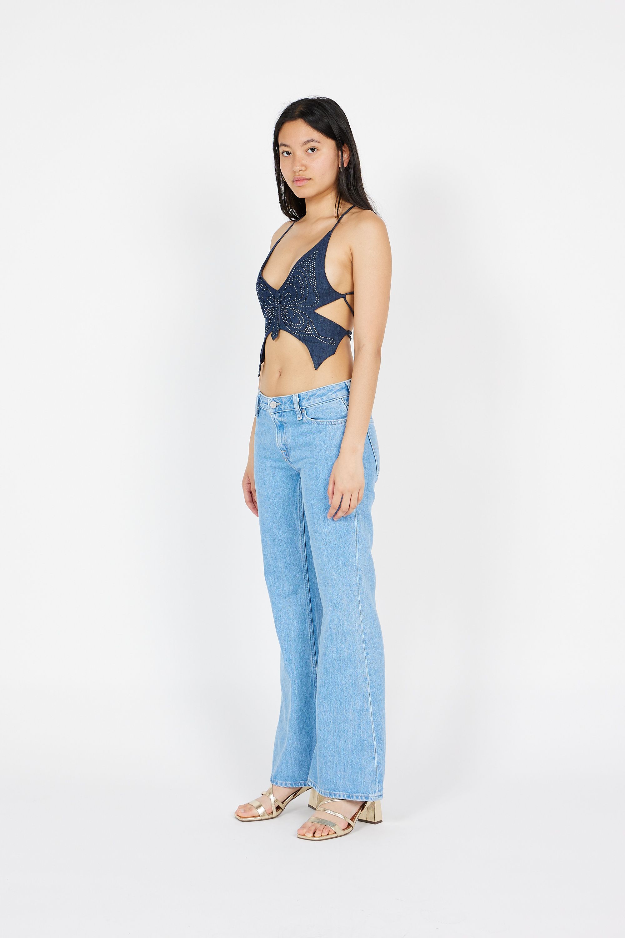 NEW GIRL ORDER top INDIGO DENIM Bleu