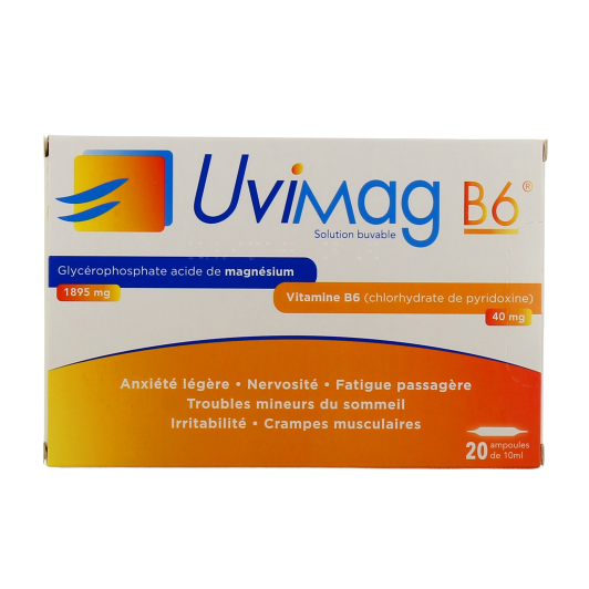 Uvimag B6 Solution Buvable 20 Ampoules