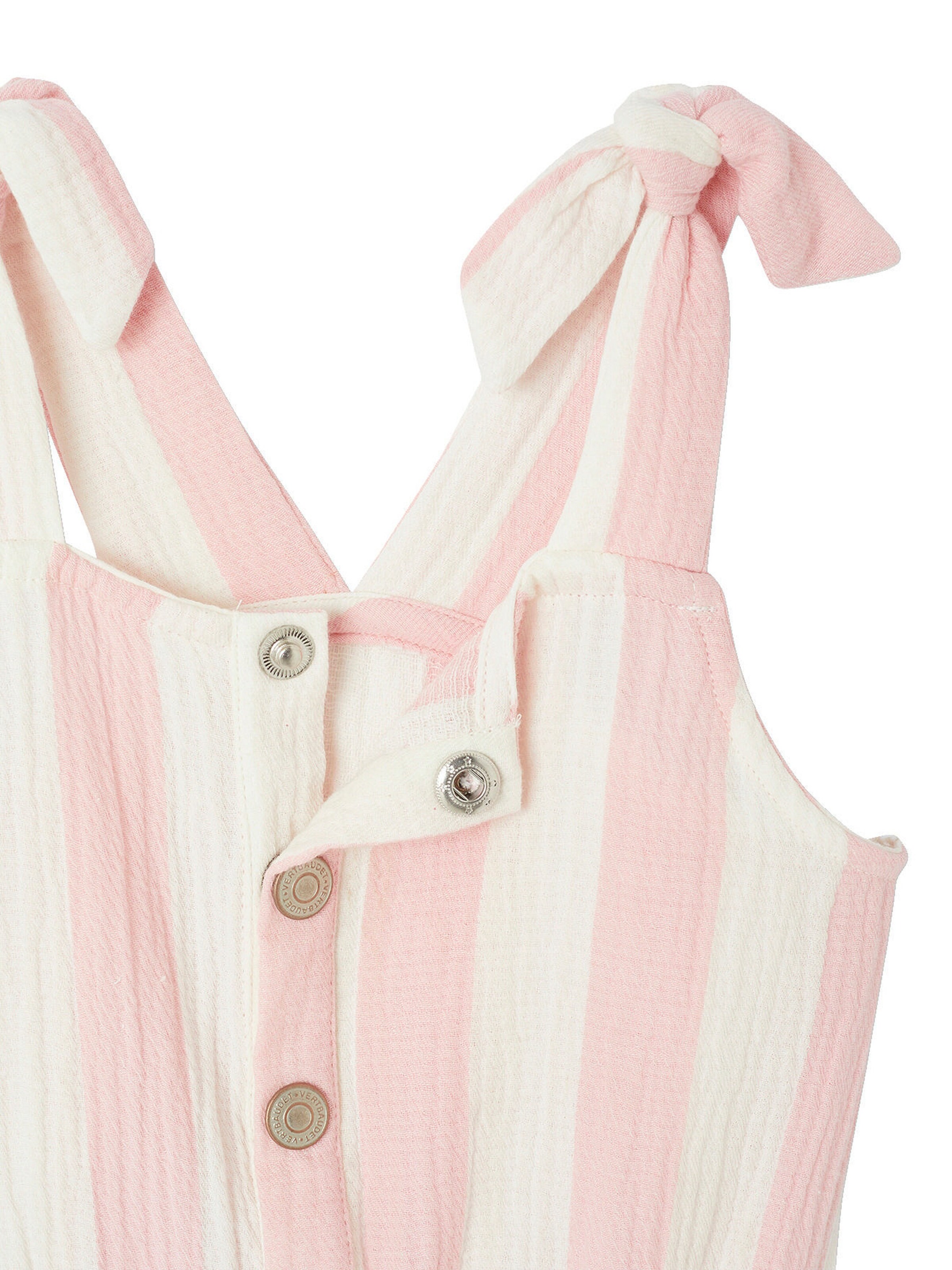 Vertbaudet Mädchen Latz-Shorts aus Musselin bonbon rosa