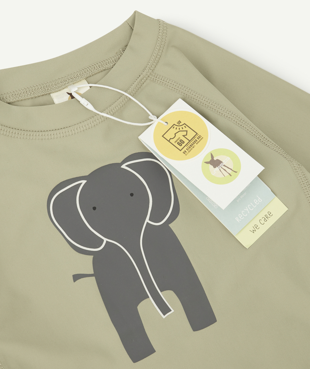 LASSIGT-SHIRT VERT ÉLEPHANT ANTI-UV BÉBÉ