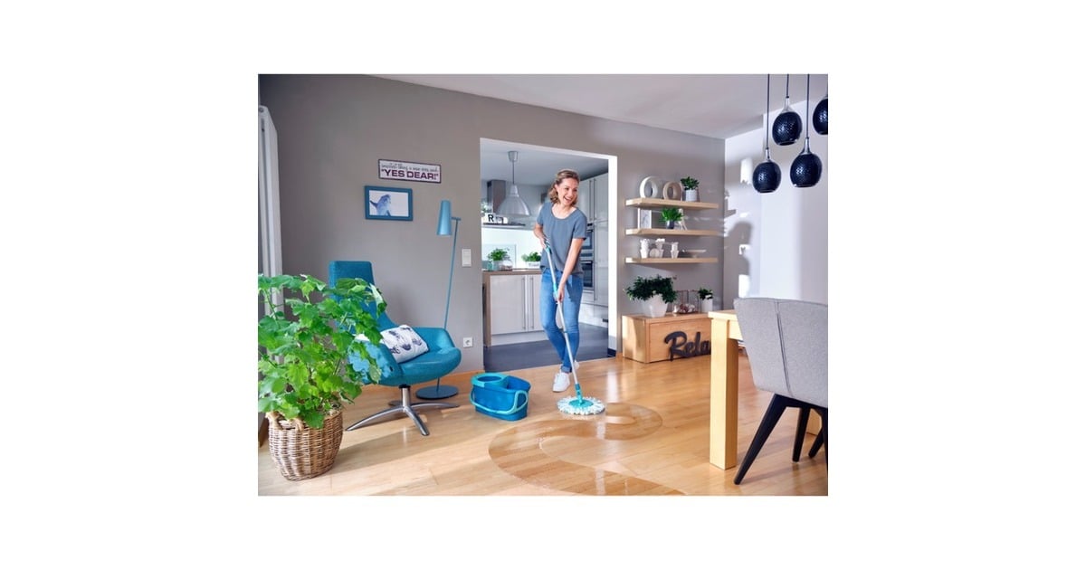 LEIFHEITDweilsysteem Set CLEAN TWIST Disc Mop Ergo Mobile vloerwisser  (Blauw/wit)