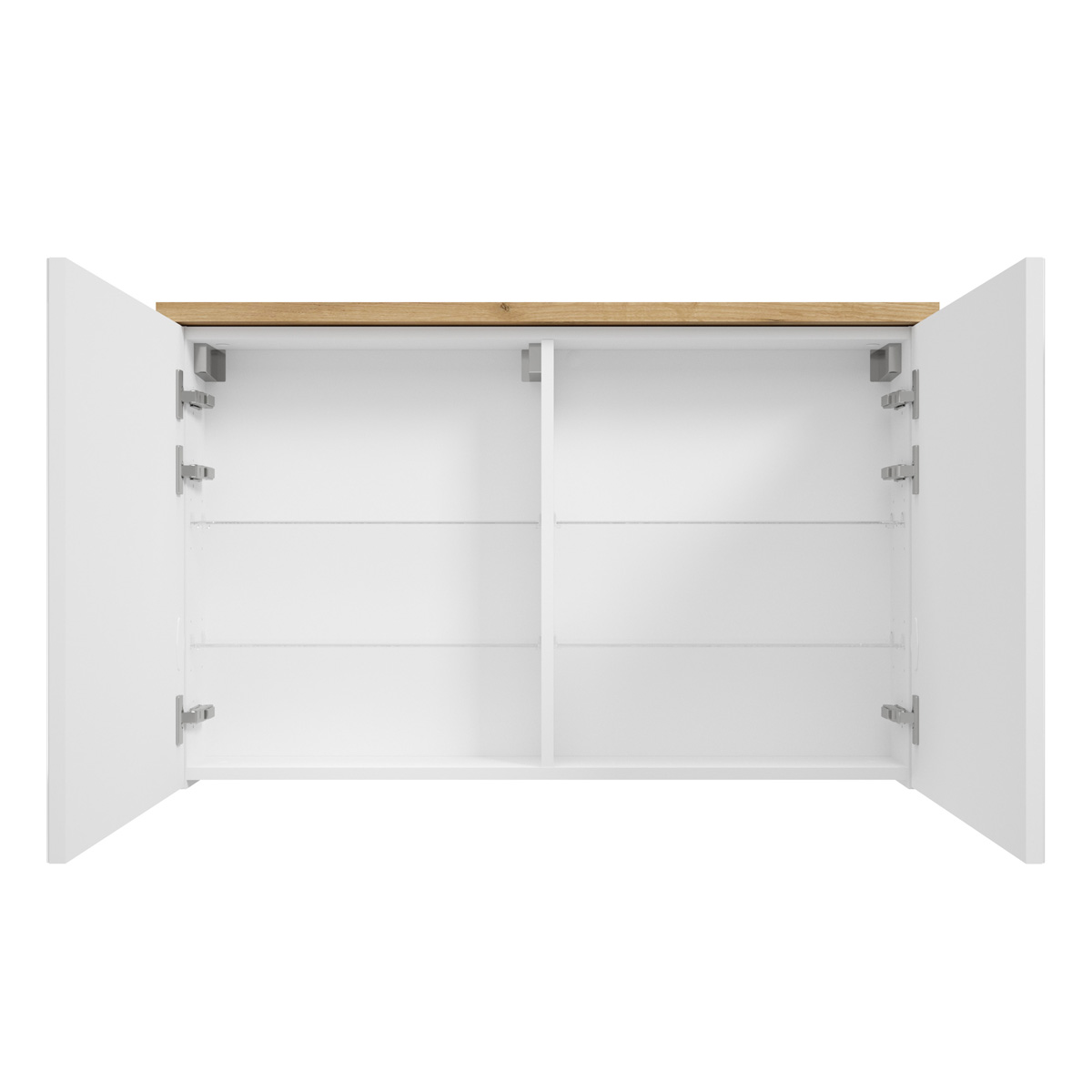 Fontana Basic spiegelkast 100cm met 2 deuren warm eiken