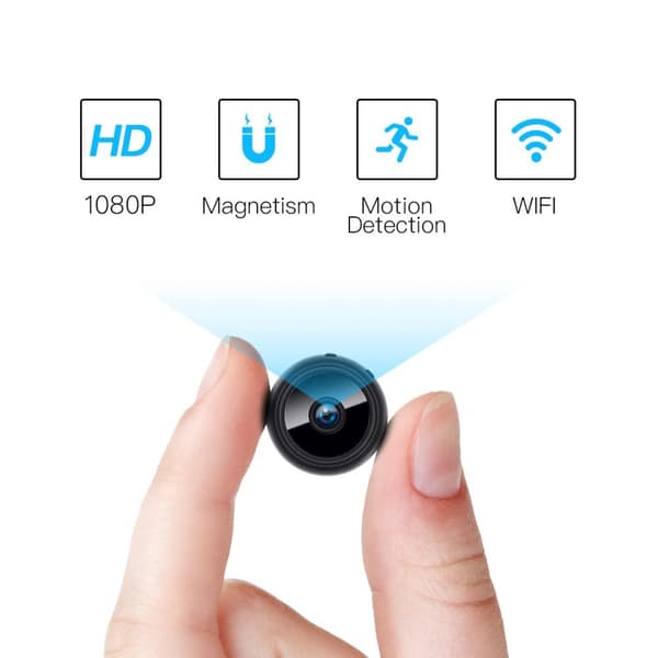 W9 Mini Spy Kamera Trådløs Wifi IP Hjemmesikkerhetskamera HD 1080P