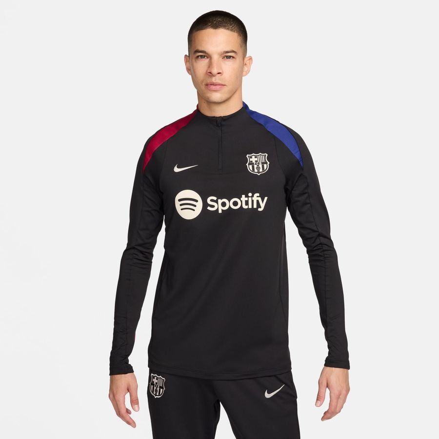 FC Barcelone Maillot d'Entraînement Dri-FIT Strike Drill - Noir/Bordeaux