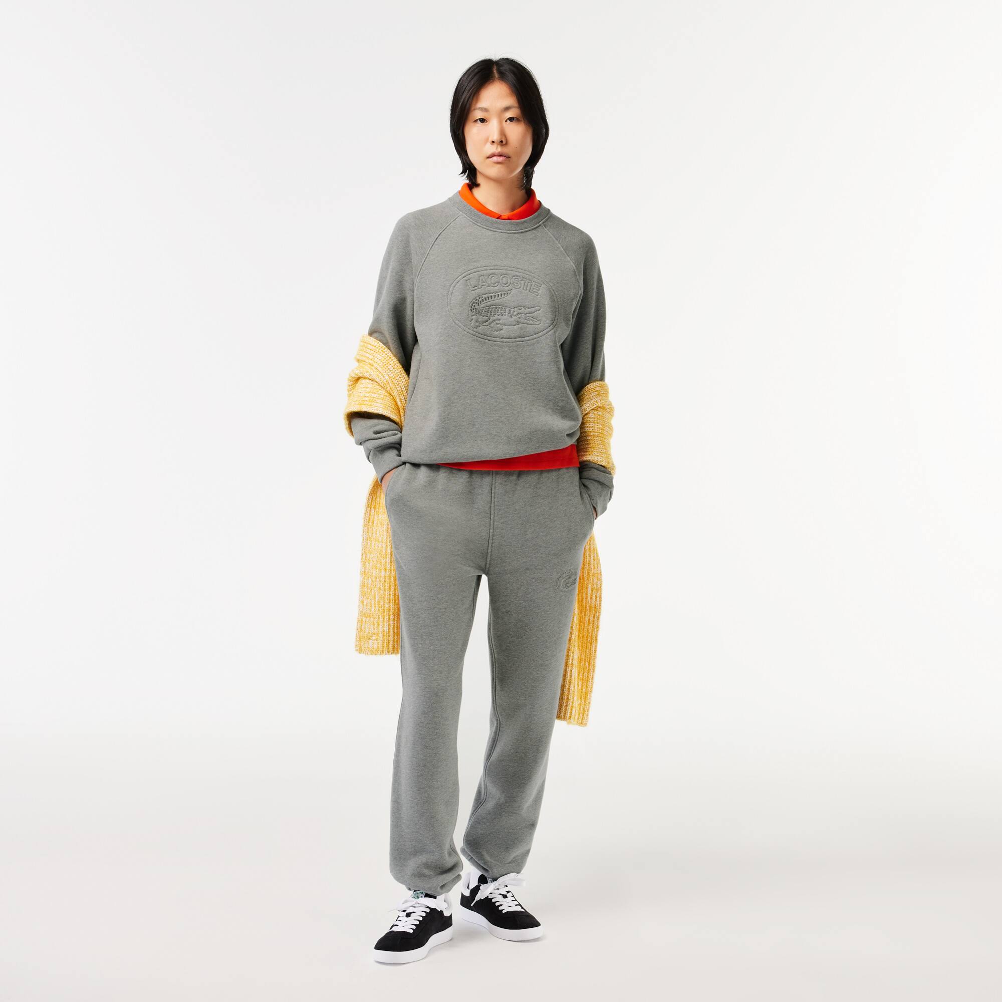 Sweatshirt Jogger relaxed fit avec broderie signature Sweatshirts - Gris - Lacoste - Femme