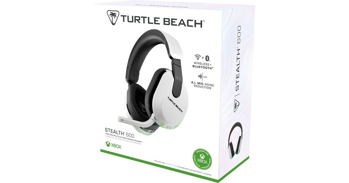 Turtle BeachStealth 600 Gen3 Wireless Multiplatform  over-ear gaming headset  (Wit, XBox, Bluetooth / 2,4GHz)