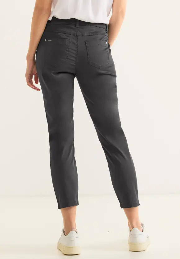 Casual Fit Seidenoptik Hose - pure grey