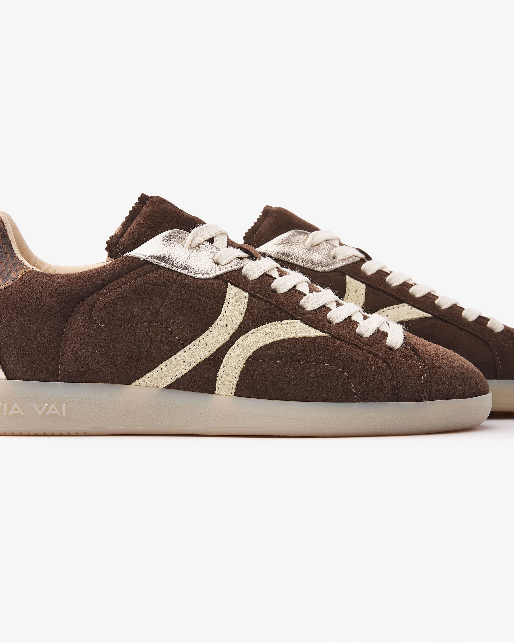 VIA VAI bruine dames sneakers Nilla Khloe