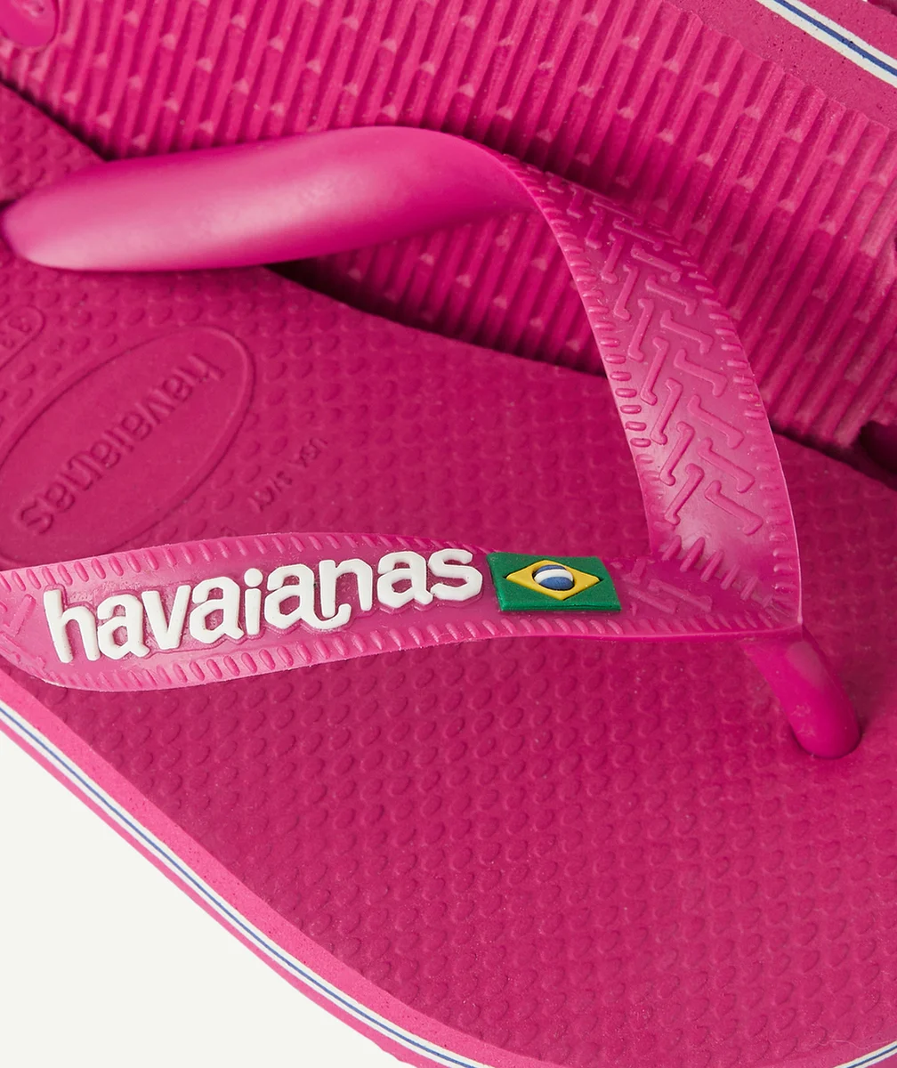 HAVAIANASTONGS FILLE ROSES AVEC LOGO BRÉSIL