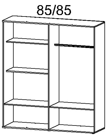 Kleiderschrank RASANT 168 x 188 cm Alpinweiß NB