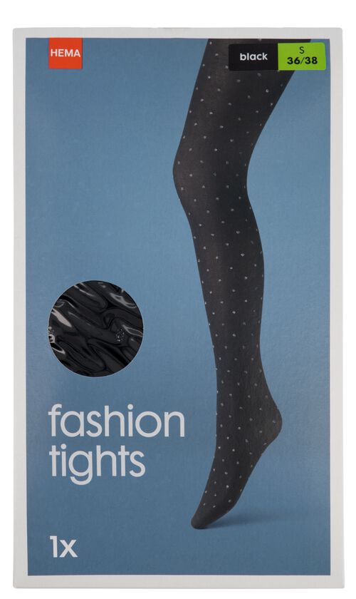 collant fashion brillant pois 60 deniers noir