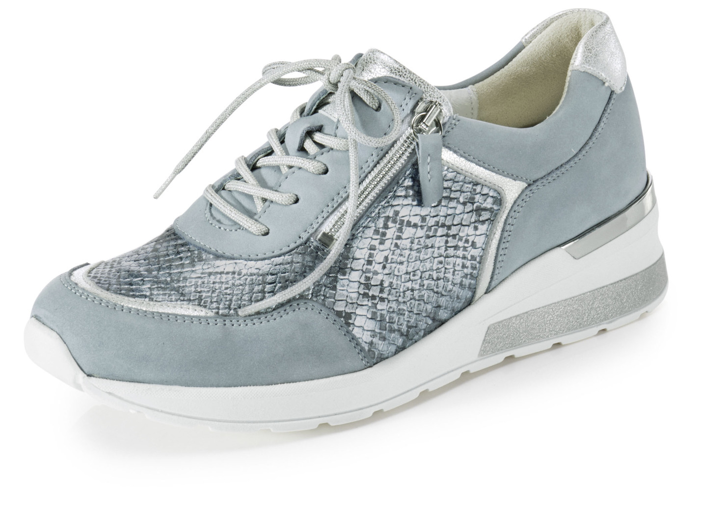 Waldläufer Schnürschuh aus interessantem Materialmix