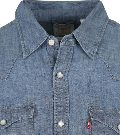Levi's Barstow Western Overhemd Mid Blauw 85744-0067 kopen
