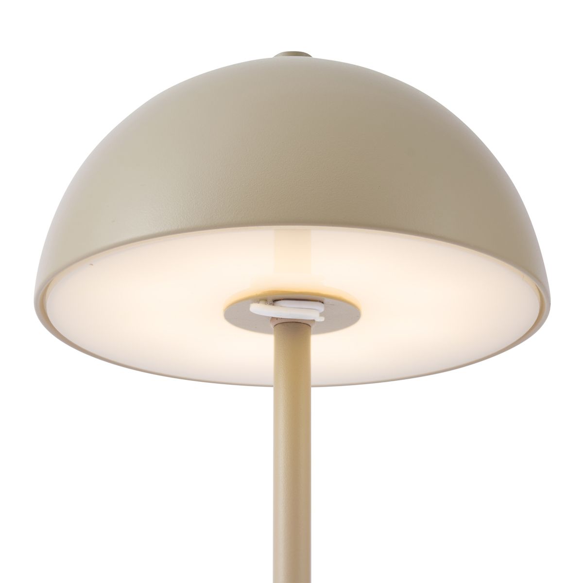 Buiten tafellamp beige incl. LED 3-staps dimbaar IP44 oplaadbaar - Keira