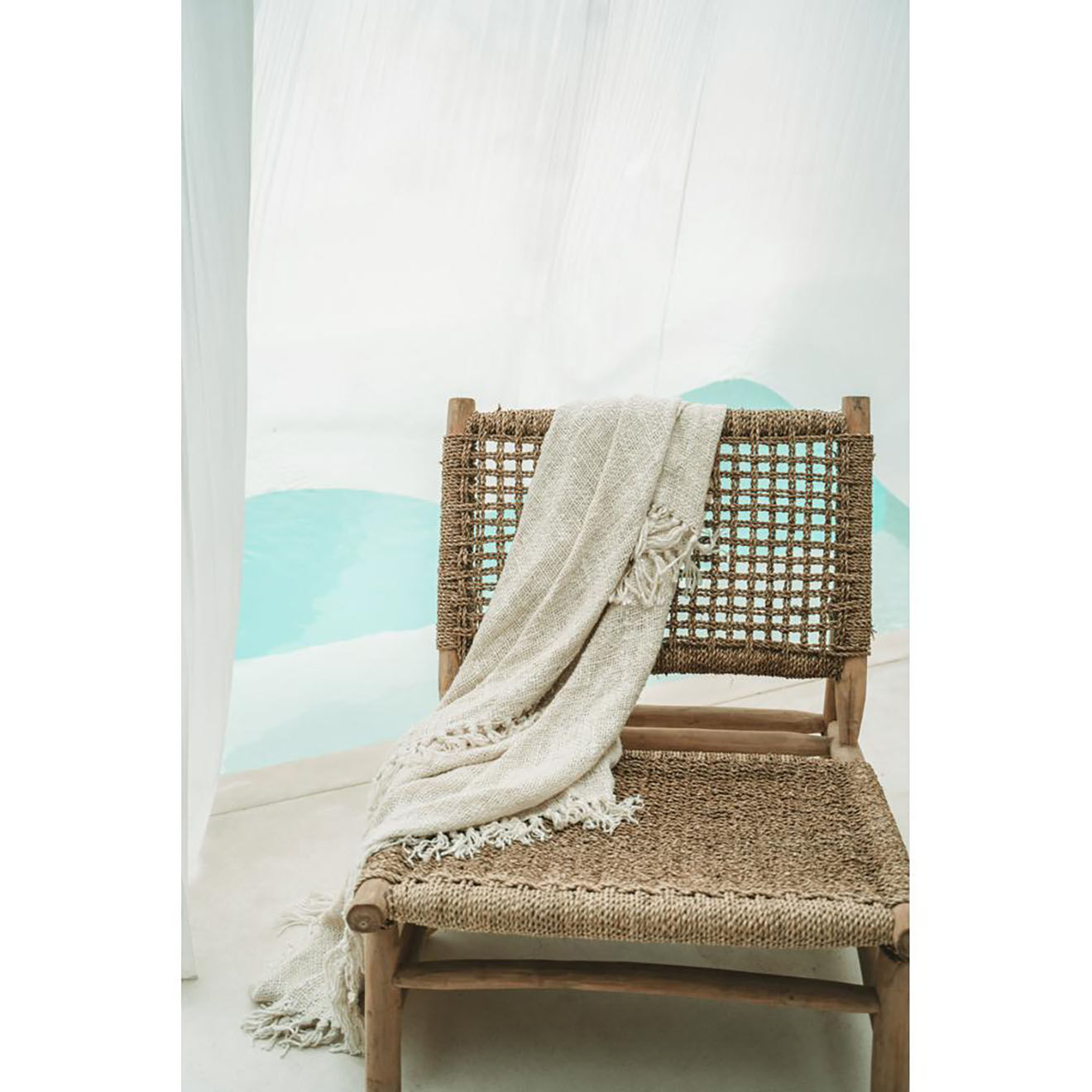 Bazar Bizar Plaid s'il vous Plaid crème - 130x170 cm