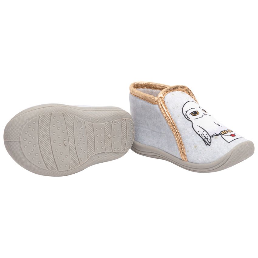Chaussons bottillons print Hedwige Harry Potter pour bébé fille - Gris chiné