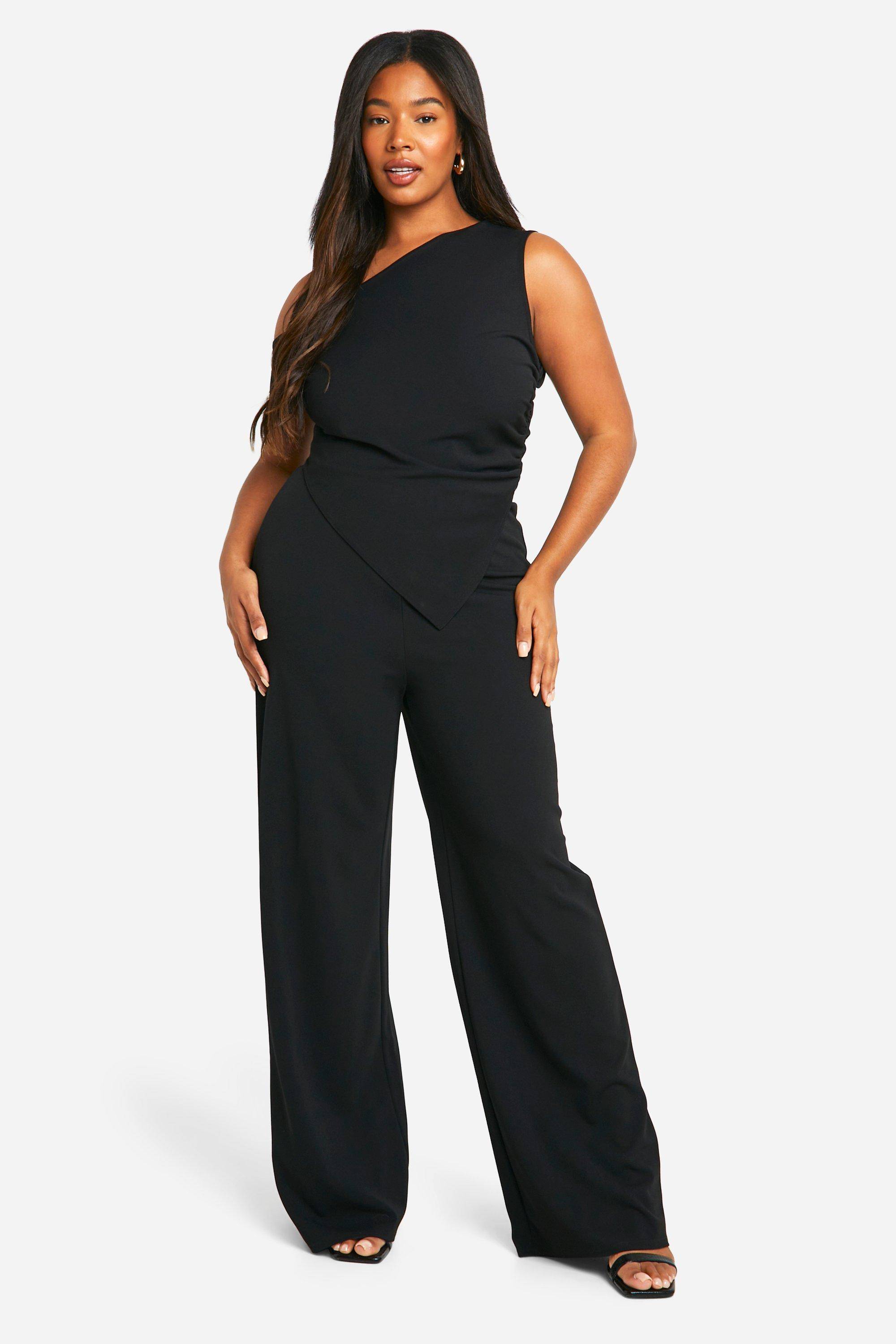 boohoo Plus Asymmetric Top & Trouser Co Ord