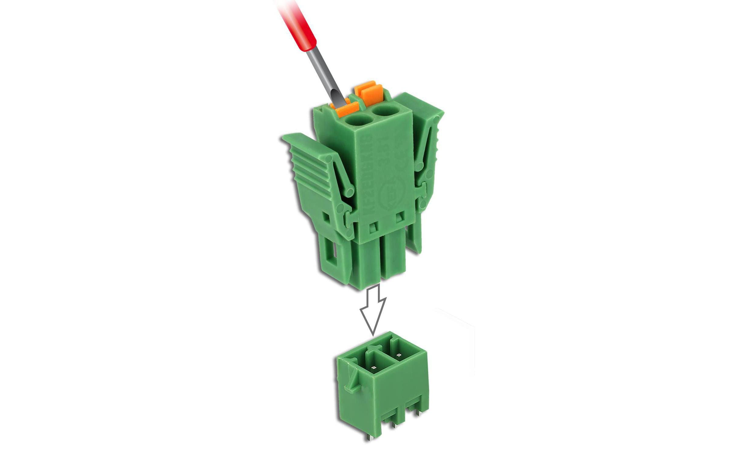2Pin, 3.81 mm Rastermass vertikalDelock Terminalblock Set für Platine 2 Pin 3.81 mm Rastermass vertikal
