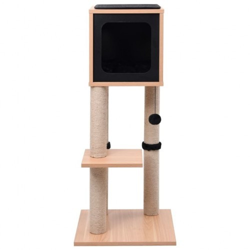 Arranhador para gatos de tamanho médio, preto