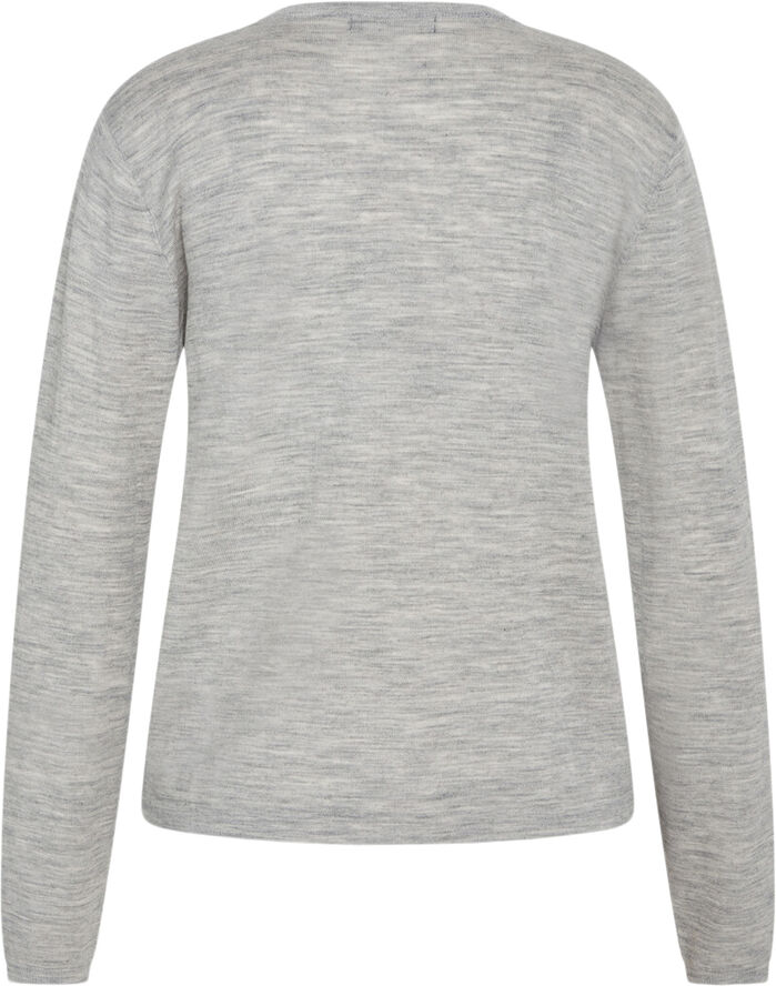 Bruuns Bazaar CharleneBBRound Neck knit Light grey melang