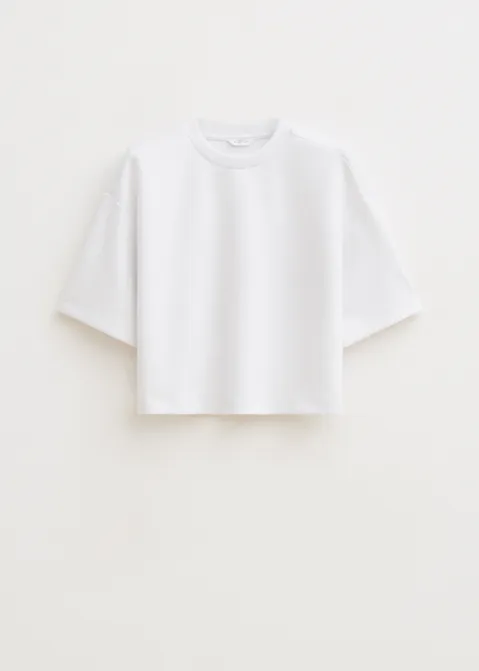 Scuba cropped t-shirt wit (WIT)