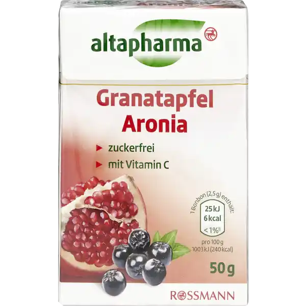 ALTAPHARMA GRANATAPFEL-ARONIA BONBONs