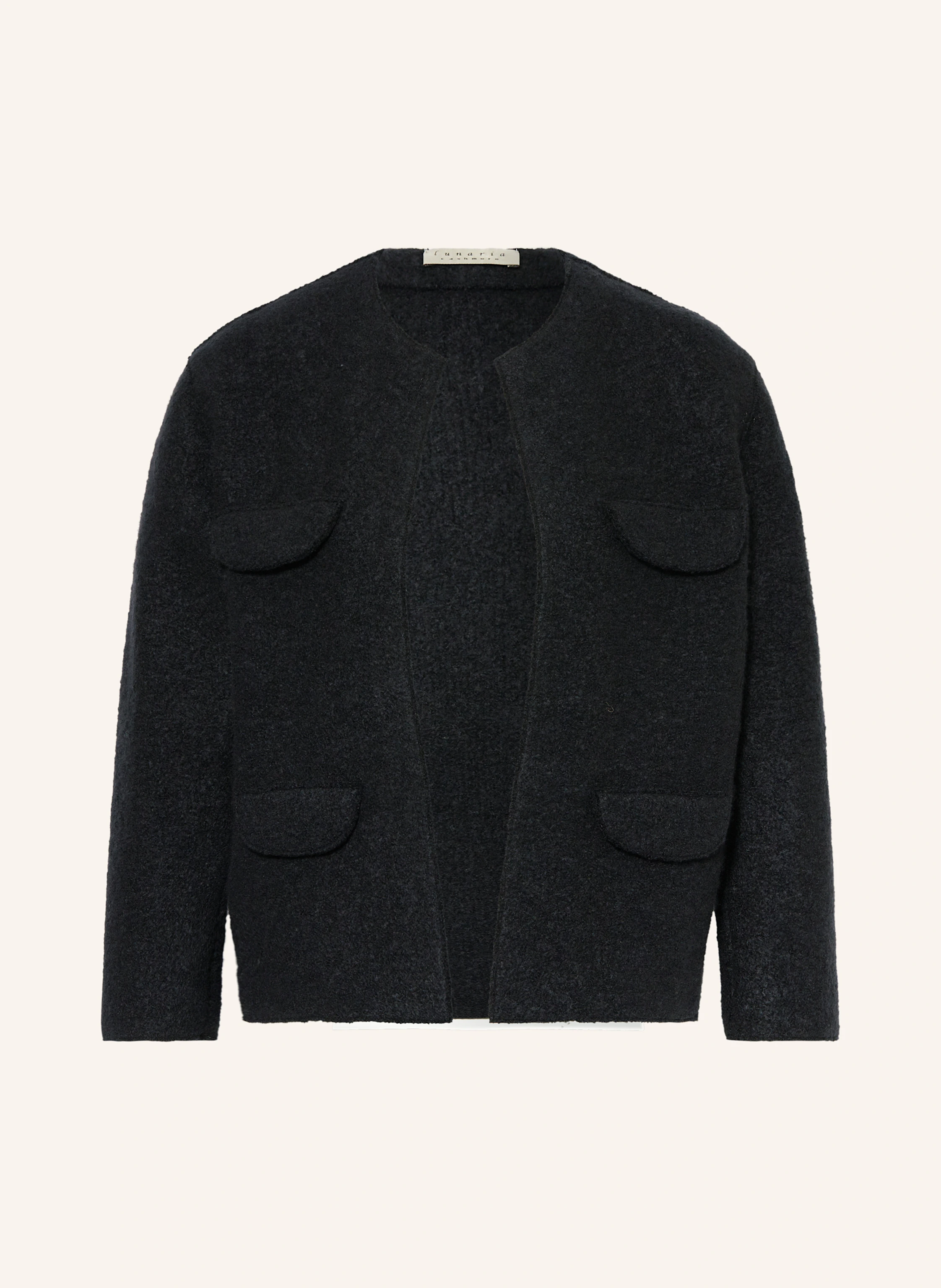 lunaria cashmere Bouclé-Jacke mit Seide und Cashmere