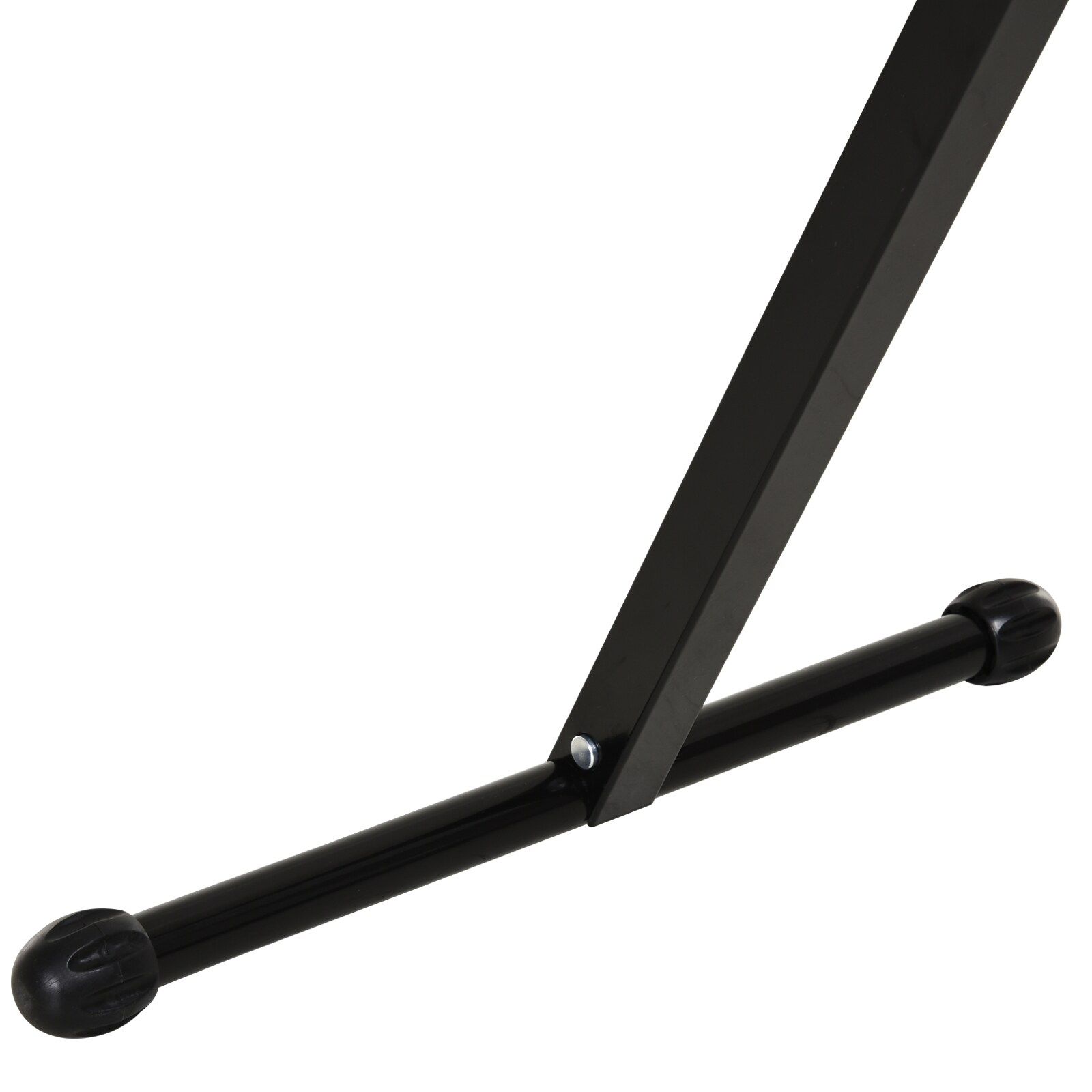 HOMCOM Rollenbock verstellbar schwarz, silber 44 x 50 x (68-110) cm (BxTxH)