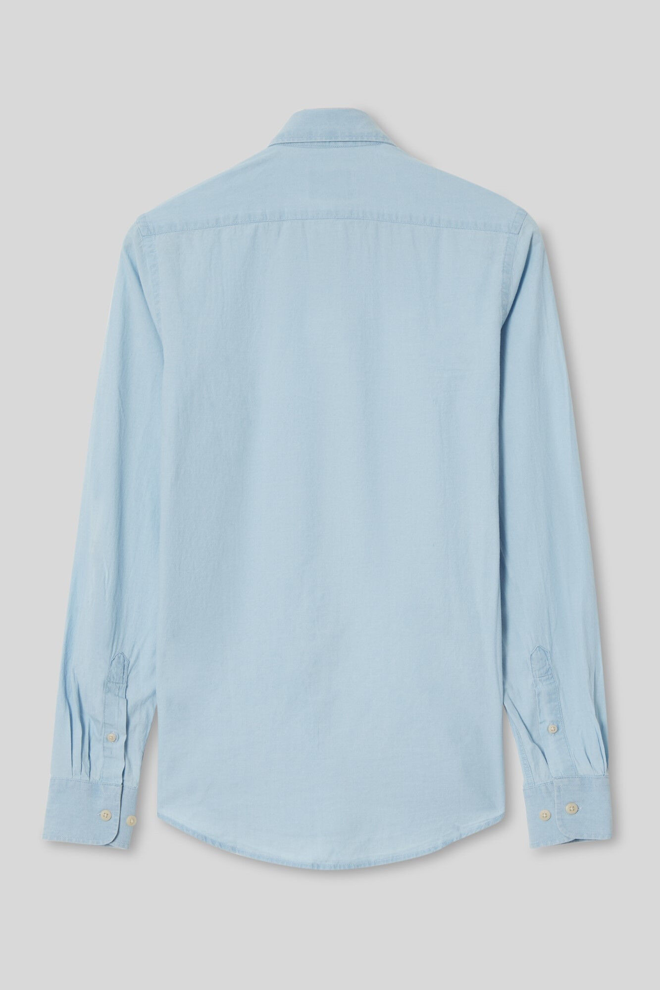 Camisa esportiva jeans de lavagem clara - Azul