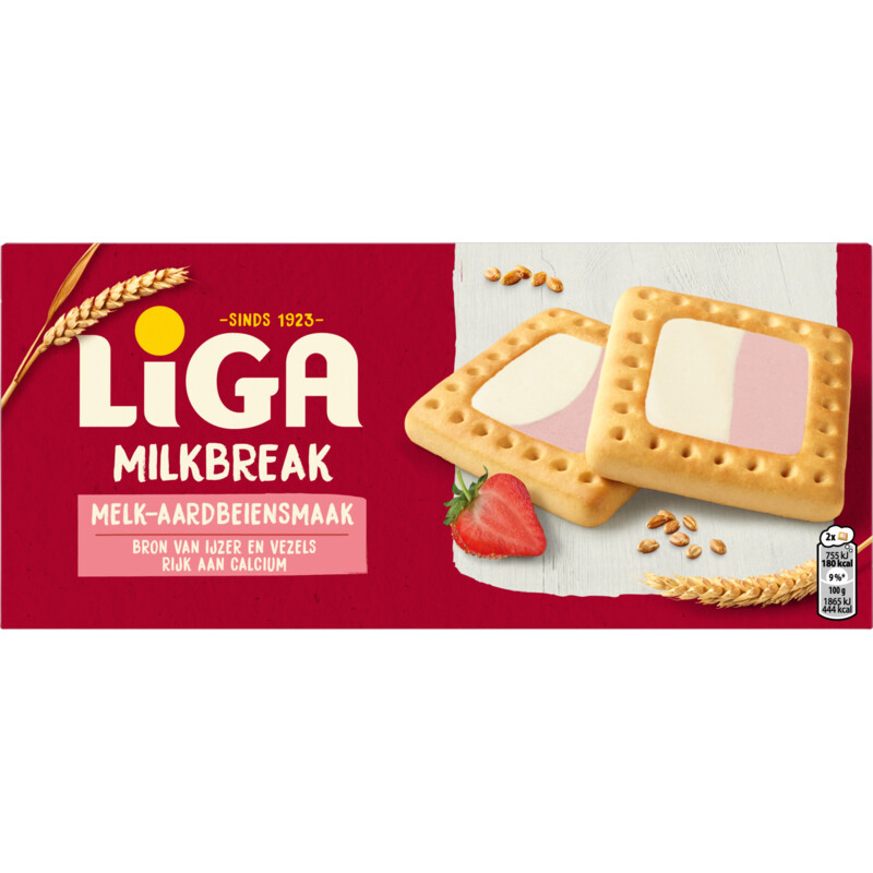 Liga Milkbreak melk-aardbeiensmaak