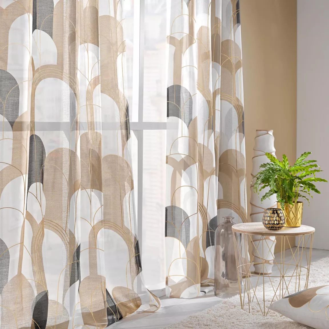 Voilage œillets (140 x 240 cm) Denali Multicolore