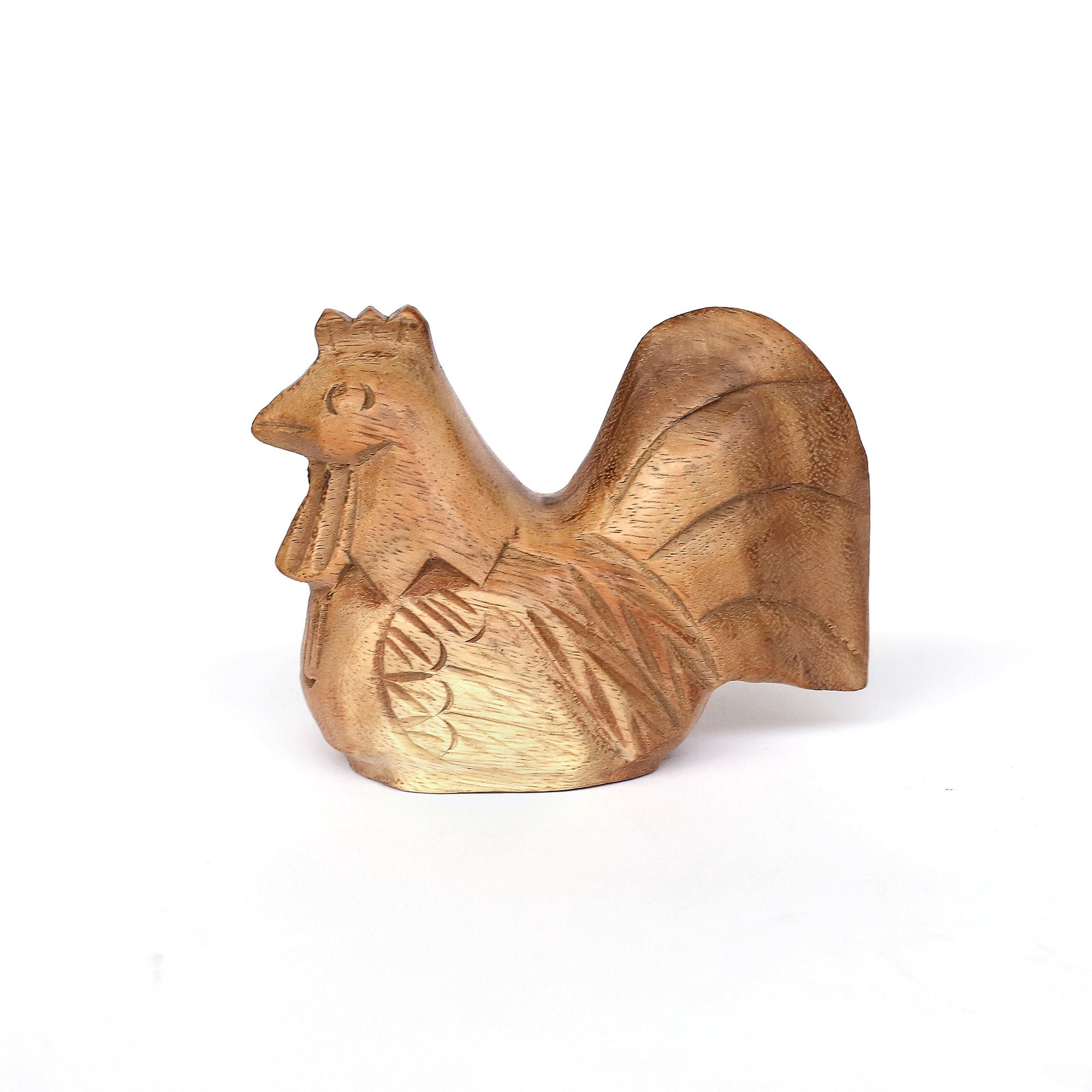 Massivholz-Figur 'Henne', natur, H 10 cm, B 15 cm, L 8 cm von fischer's lagerhaus