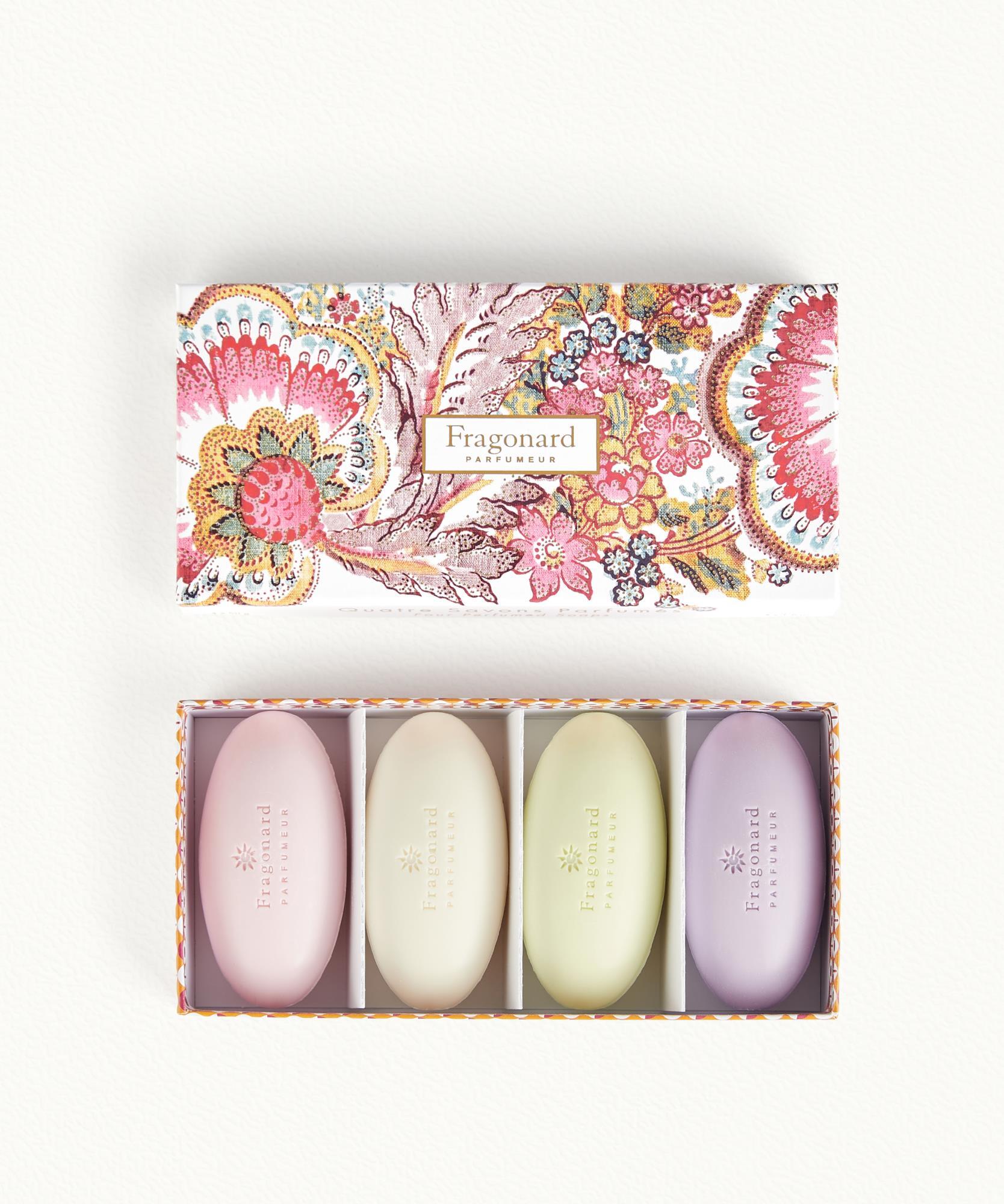 Coffret savons galets Fleuris  4 mini savons parfumés - 4 x 50 g