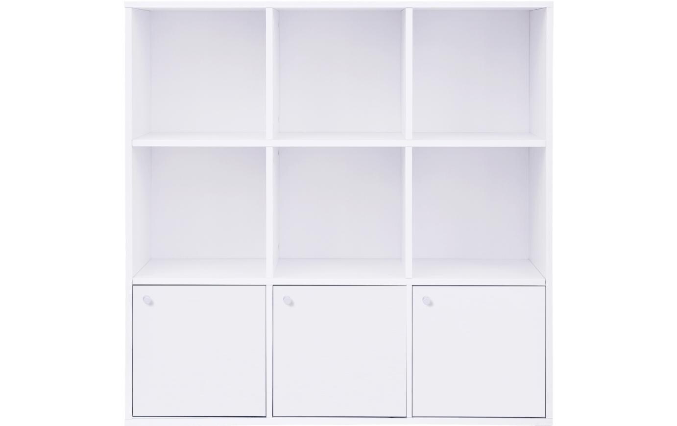 Regal mit 9 Fächern 97.5 x 97.5 cm, Weiss<br>Würfelregal