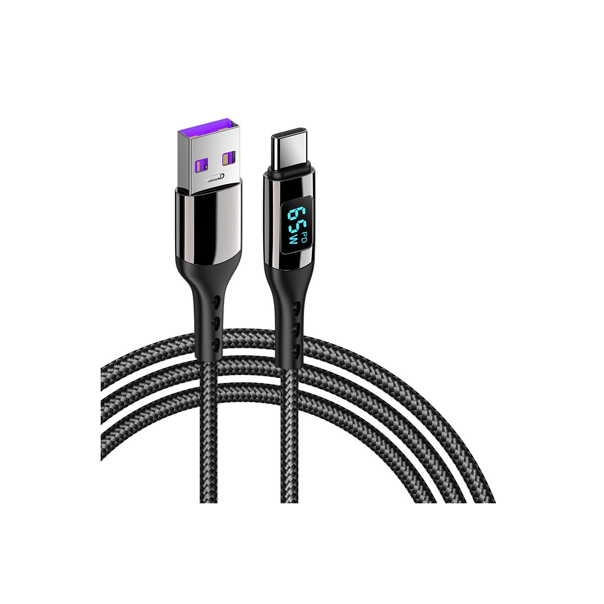 USB C-hurtigladekabel PD 100 W Sort 1 m