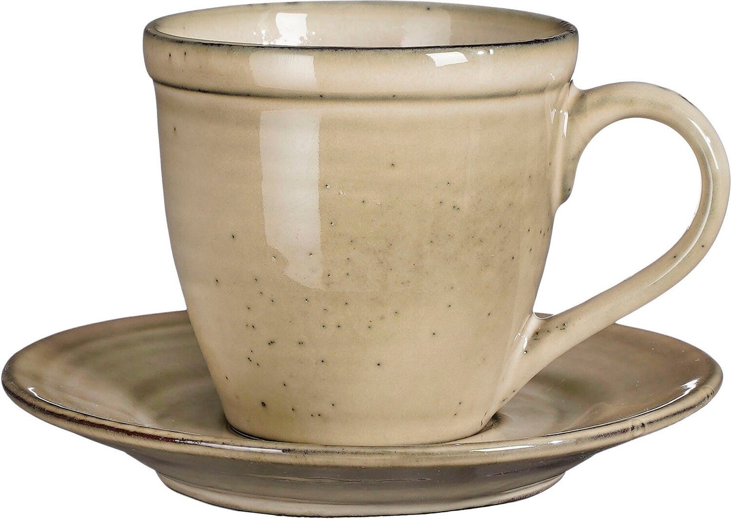 Mica Decorations kop en schotel Tabo crème 7,5 x 4 x 7,5 cm