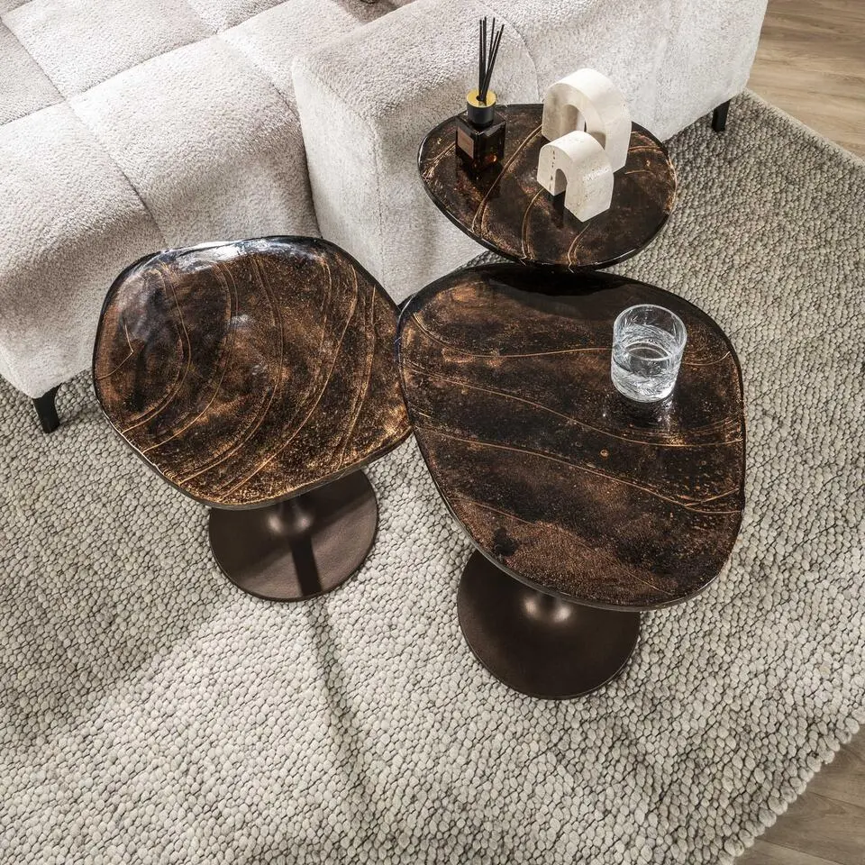 Hoyz Collection - Bijzettafel Eclipse S - Koper Antiek Finish