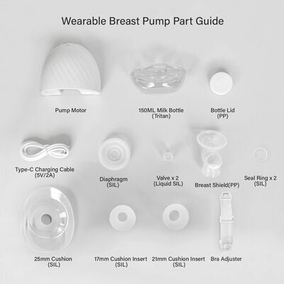 Beemoo CARE Wearable Elektrisk Brystpumpe Dobbel
