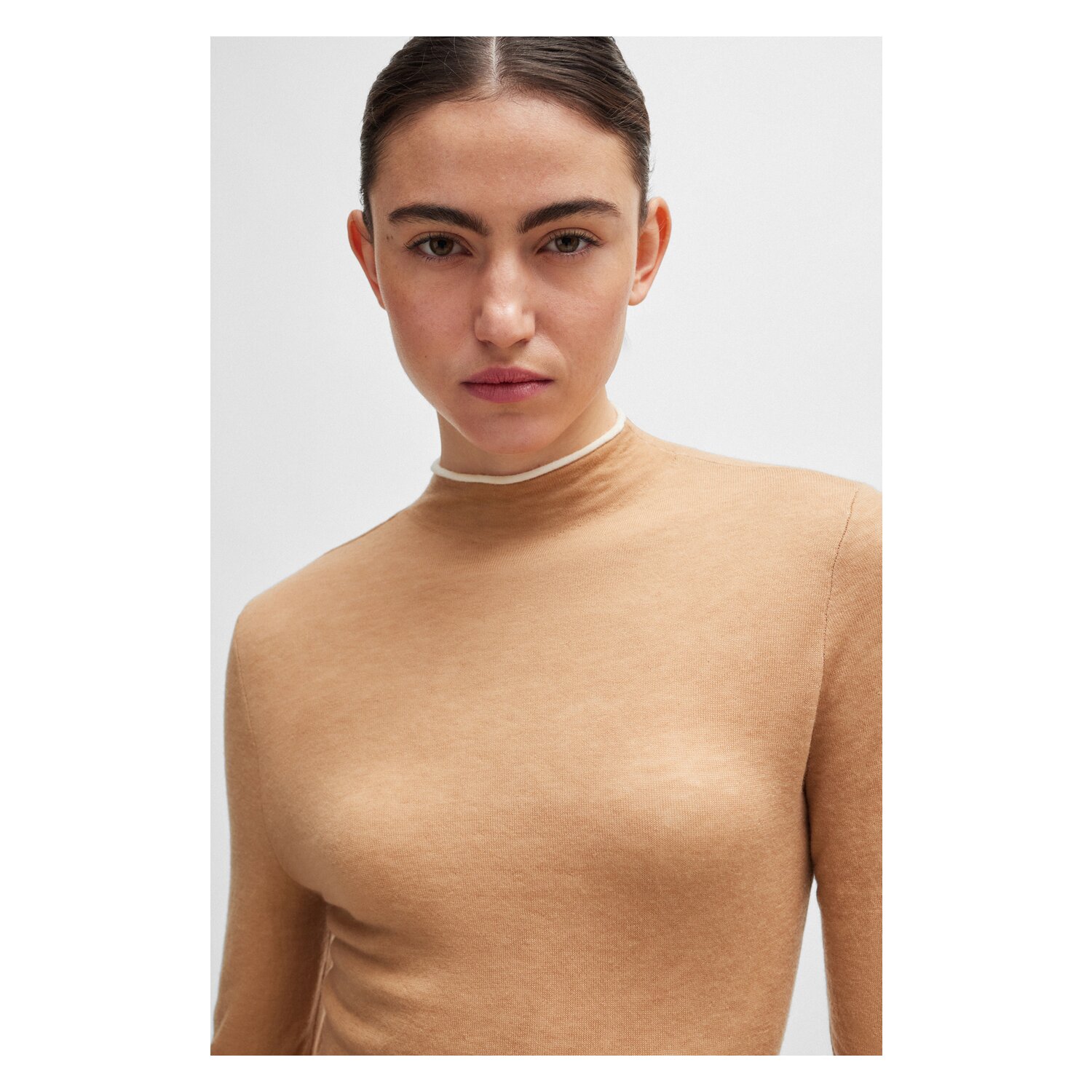 BOSS EQUESTRIAN Rollkragenpullover May  - camel