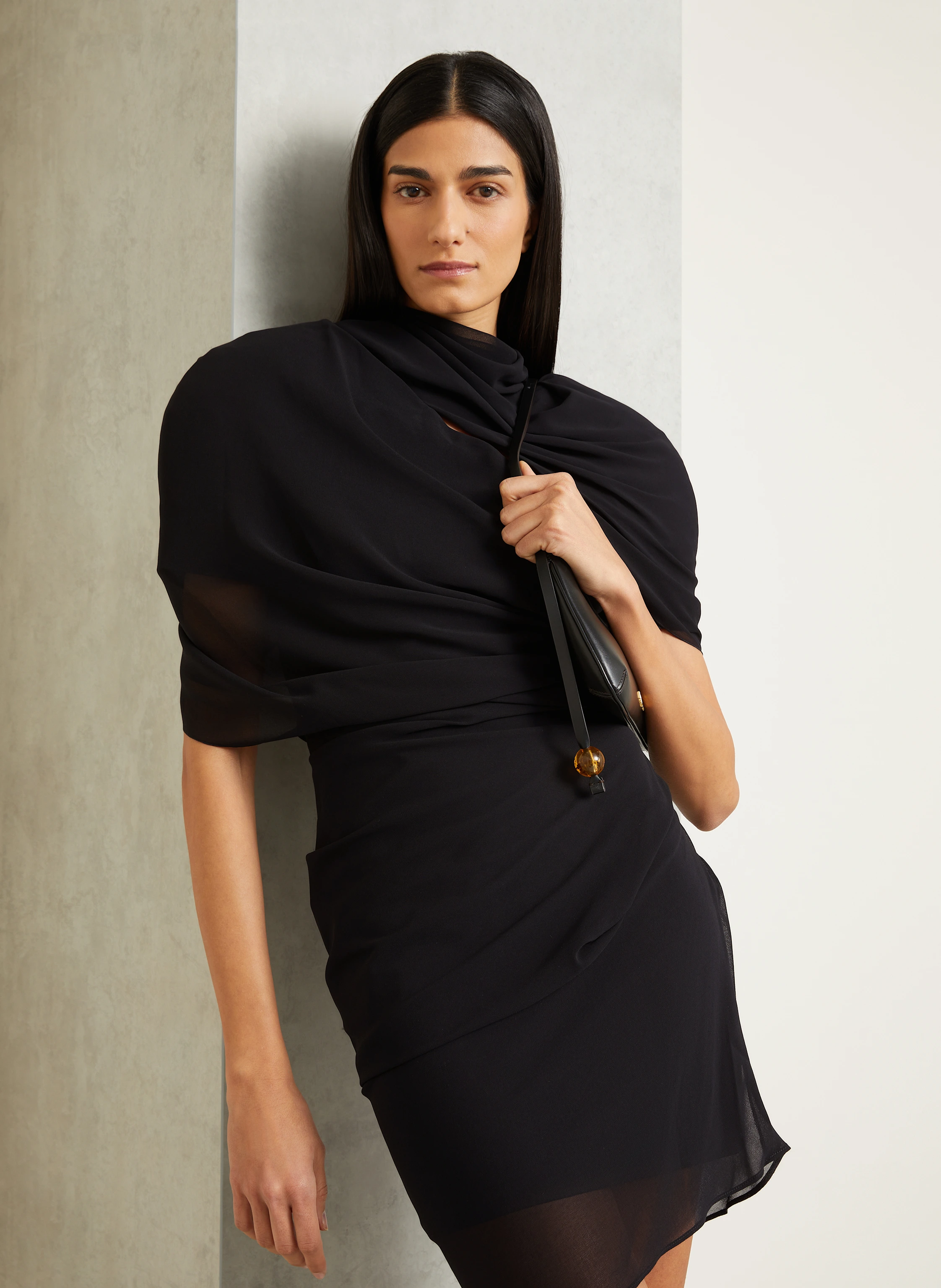 JACQUEMUS Cocktailkleid LA ROBE CASTAGNA mit Cut-out