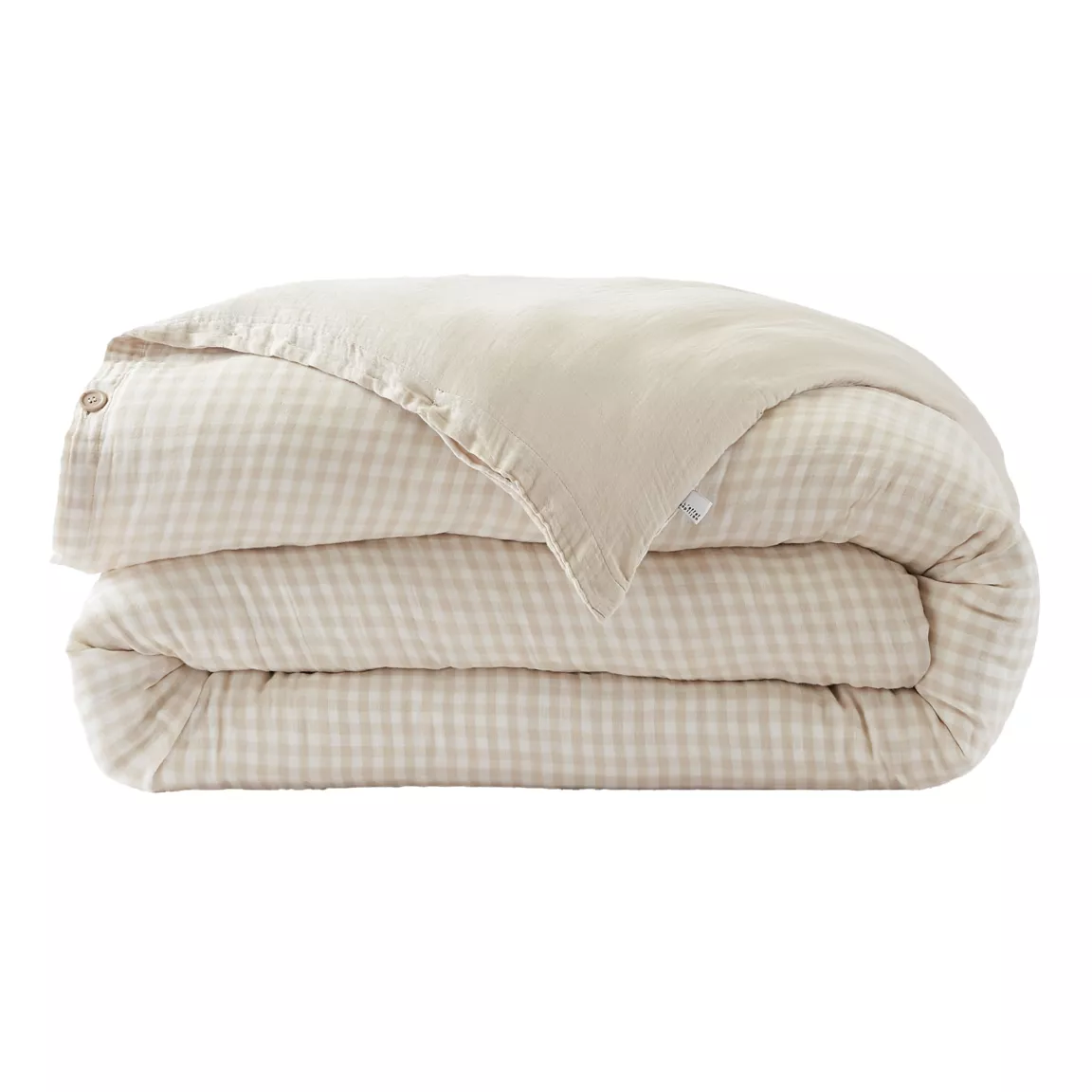 Housse de couette gaze de coton (140 x 200 cm) Vickie Beige