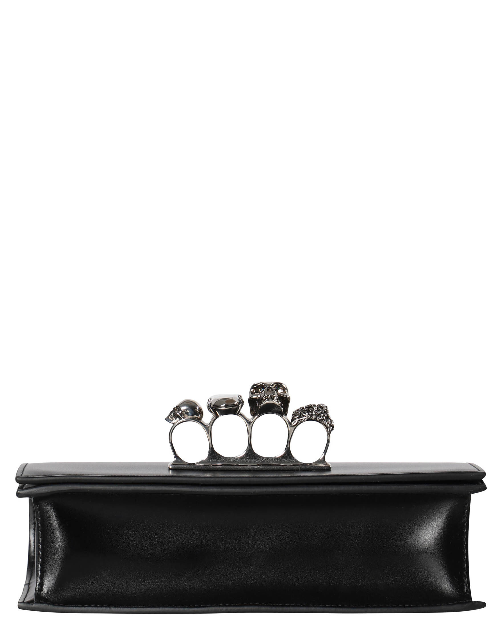 Alexander McQueen| Damen Schultertasche JEWELLED SATCHEL Midi Ledertasche mit Swarovski Kristallen