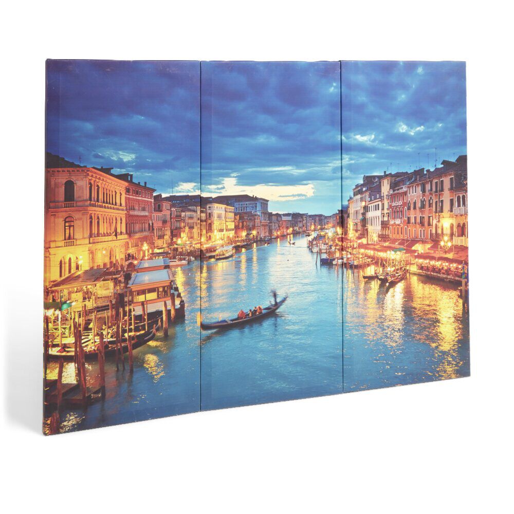 Toile triptyque imprimé Venise 80x60cm