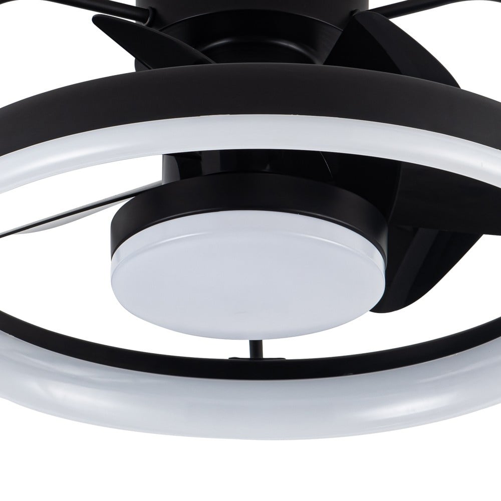 CristalRecord Plafondventilator Strike Ã 49 cm zwart
